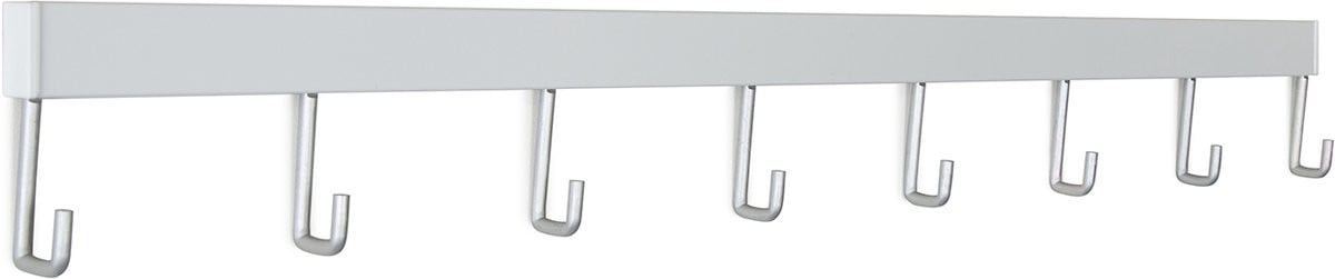 STAS Wandrek Kapstok Wit - Universeel ophangrek voor jas, tas en accessoires - Breedte: 70 cm