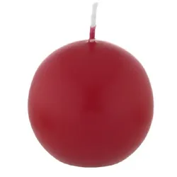 Kopschitz Kerzen Kugelkerzen Rot, Ø 40 mm, 12 Stück, dt. Kerzen in RAL Kerzenqualität, Kein rußen und tropfen