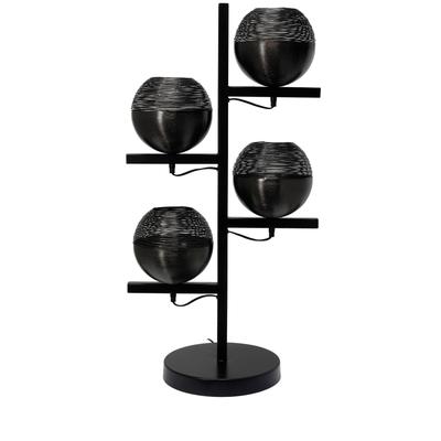 KAYOOM Stehlampe "Stehlampe Eclipse 125", schwarz, 4, H: 92cm, 1 Stk., Leuchten, Handarbeit, mit vier runden Leuchtkörpern, aus Eisen, Stehlampe