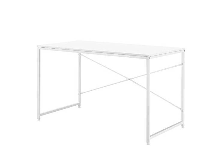 [en.casa] Schreibtisch 'Røros' 120x60x72cm Weiß Eiche-Optik Bürotisch Computertisch Arbeitstisch PC Tisch
