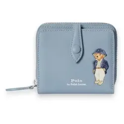 Polo Ralph Lauren für Damen. 427P17882001 Kompakte Geldbörse Polo Bear blau (OSFA), Lässig, Leder
