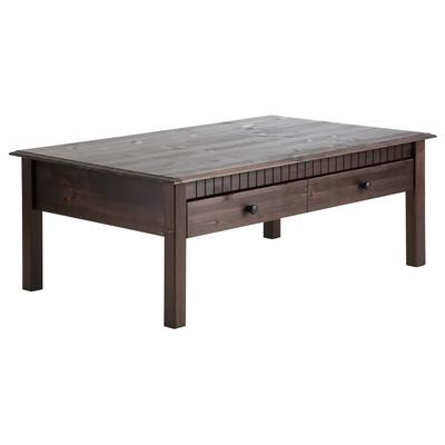 Couchtisch OTTO HOME "Lisa", braun (dunkelbraun), B:110cm H:42cm T:70cm, Tische, Couchtisch, mit großer Schublade, Breite 110 cm, Landhausstil