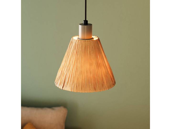 OSRAM Hängelampe Decor Raffia, dimmbar, braun / rost, für Wohn- / Esszimmer, Landhaus / Rustikal, Pendelleuchte