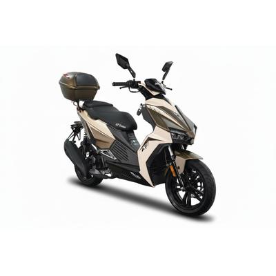 Motorroller GT UNION "Matador A7, 50 ccm, 45 km/h", coffee, schwarz, Motorroller, mit Topcase, 45 km/h, B:74,4cm H:110cm L:190,7cm