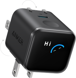 soundcore Anker Nano Charger (45W, Smart Display, 180° Foldable)