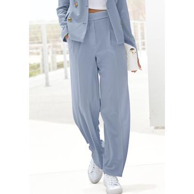 LASCANA "mit weitem Bein aus weicher und leichter Webware" Sommerhose im Business-Look, elegante Anzughose mit Taschen