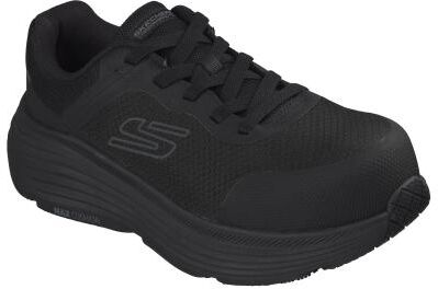 Skechers Work Max Cushioning Endeavour Sr-200517 (Men's) in Black, Size 8.5 M, Leather/Memory Foam/Rubber
