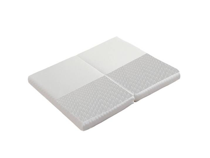 Modenuit matelas pliable 140 x 200 cm en mousse 23D H3 tissu alvéolé respirant blanc