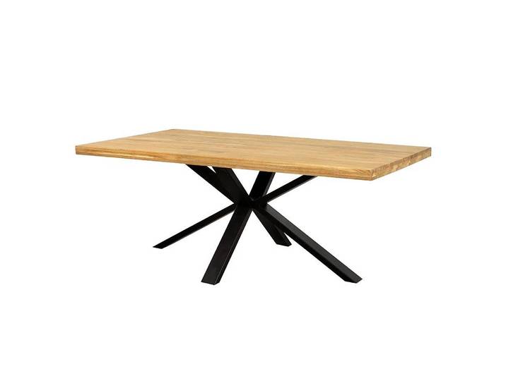 Esstisch mit durchgehender Lamelle 200cm Braun