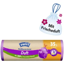 swirl® Reißfest & Dicht Duft Müllbeutel 35,0 l, lila