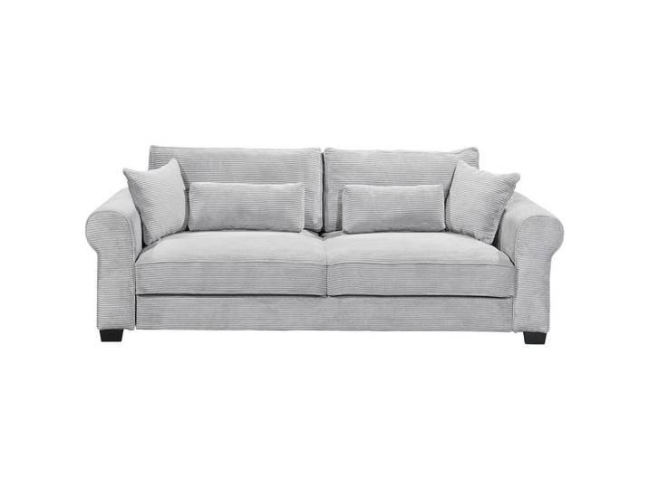 Mid.you Schlafsofa, Hellgrau, Kunststoff, 250x95x125 cm, Schlafen auf Sitzhöhe, Rücken echt, Wohnzimmer, Sofas & Couches, Schlafsofas, Schlafsofas mit Bettkasten