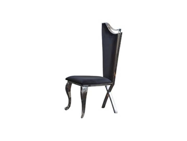 KAWOLA Esszimmerstuhl Samt Schwarz Amalia Barock Velvet Chair, Designer Gepolsterter Stuhl, Samt Stuhl, Stuhl Esszimmer Schwarz
