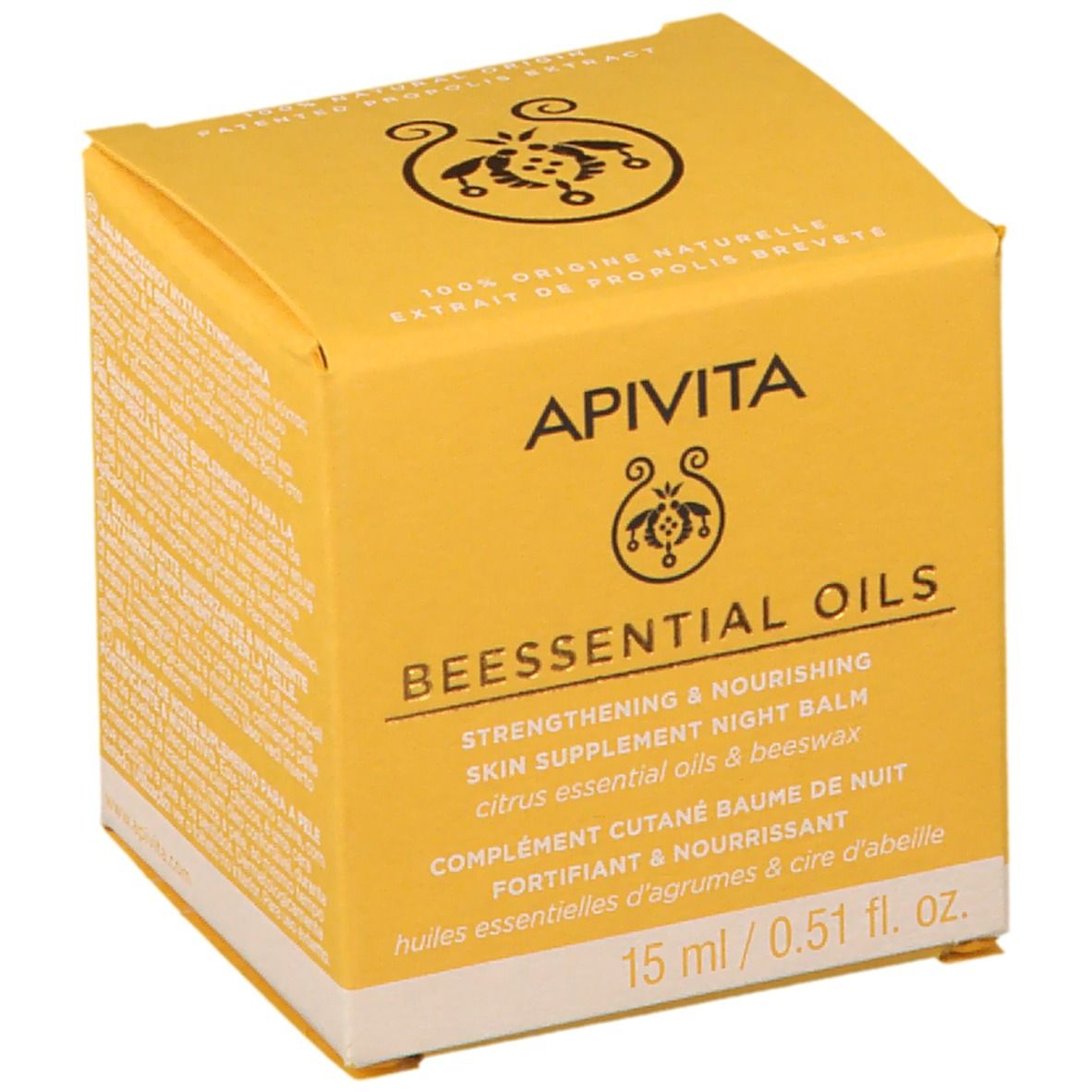 Apivita Beessential Oils Strengthening & Nourising Skin Supplement Night Balm 15 ml Balsam