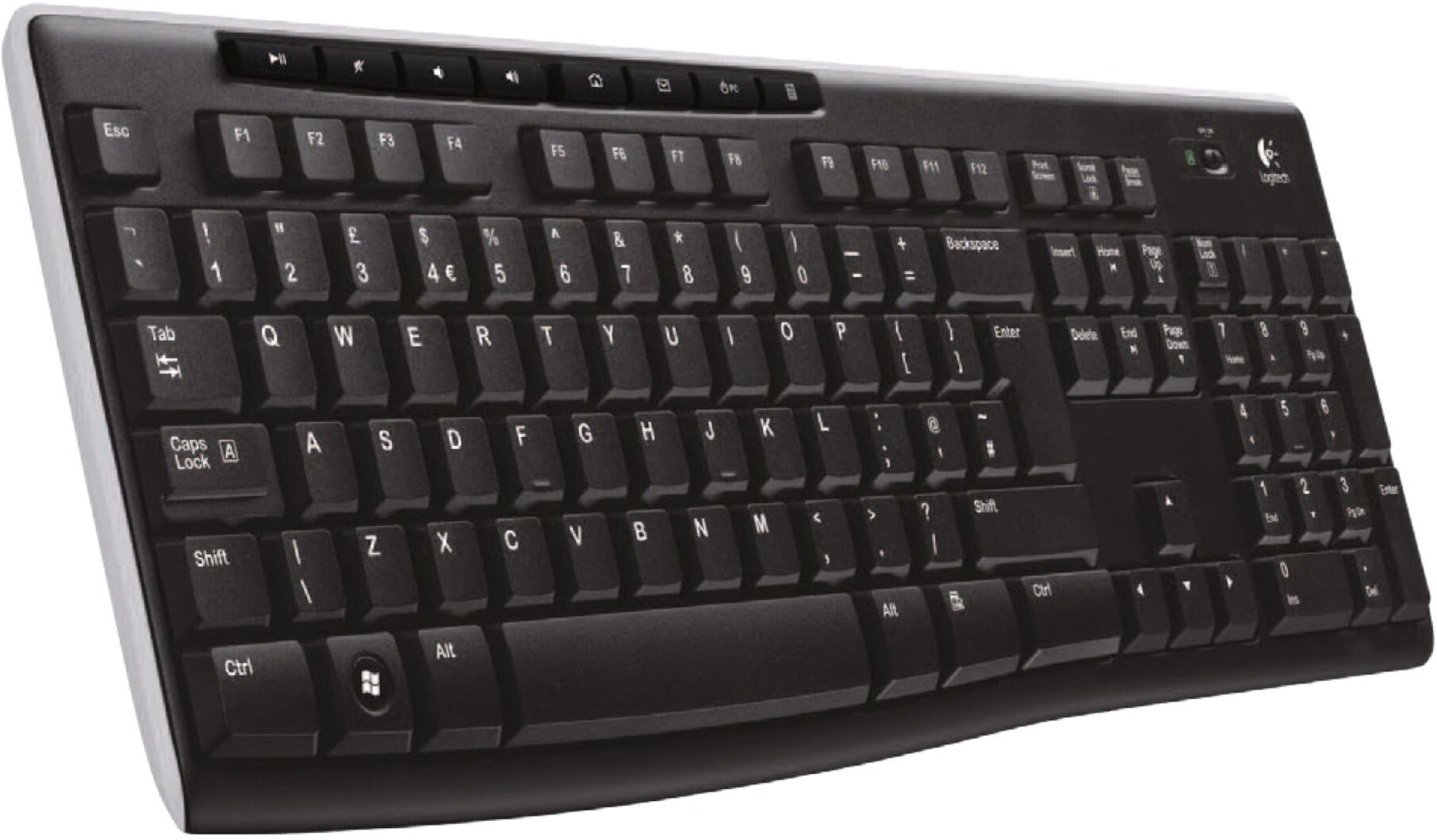 Logitech Tastatur K270 USB wireless schwarz (920-003052)