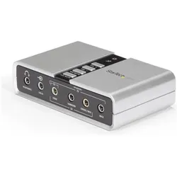 StarTech 7.1 Channel USB Sound Card (USB 2.0), Soundkarte, Silber