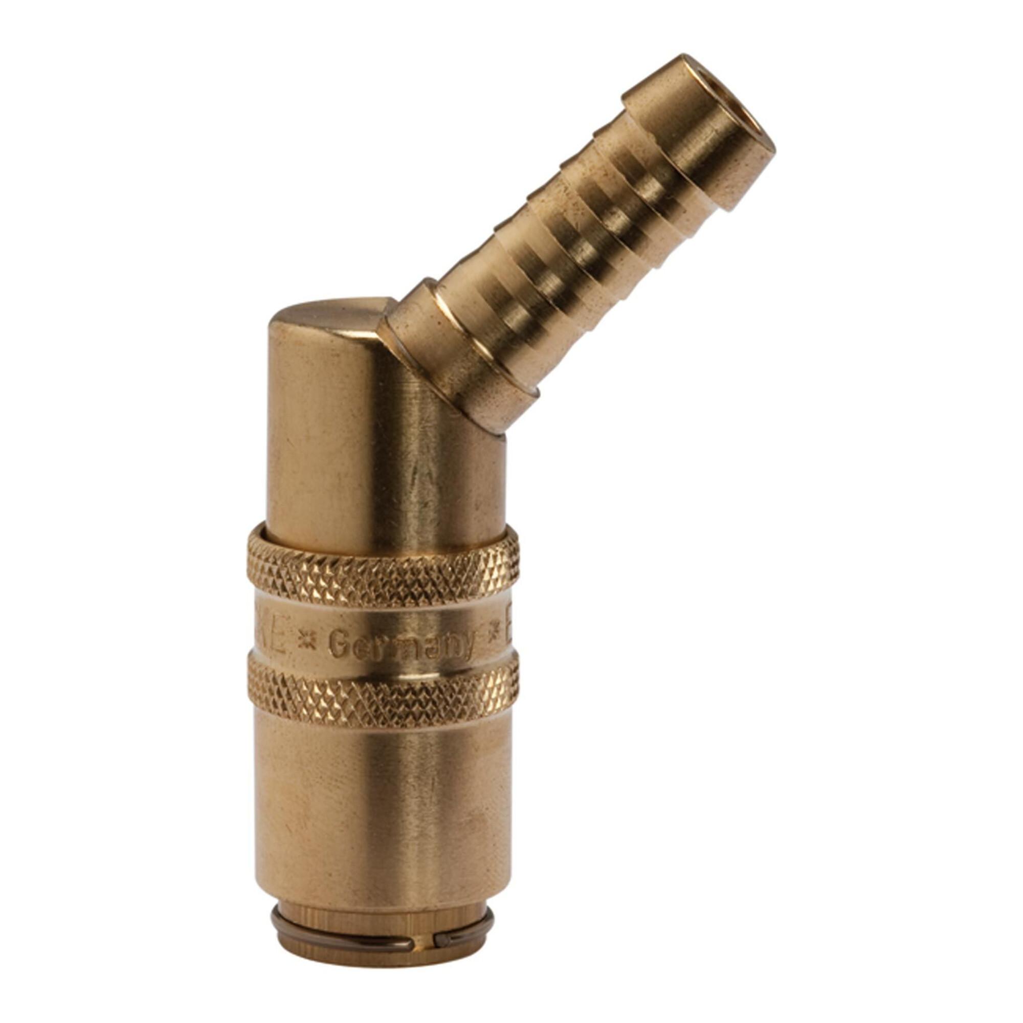 Riegler Temperierkupplung DN 6, Zapfen 9 mm, Schlauchtülle 45° (270.12)