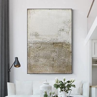 handgemachte weiße Kunst abstrakte Malerei Ölgemälde handgemalt weiße Wand Kunst braun 3D Textur Malerei handgemalt braun Strand Malerei Wand Kunst moderne Pastell Bild Zimmer Dekor