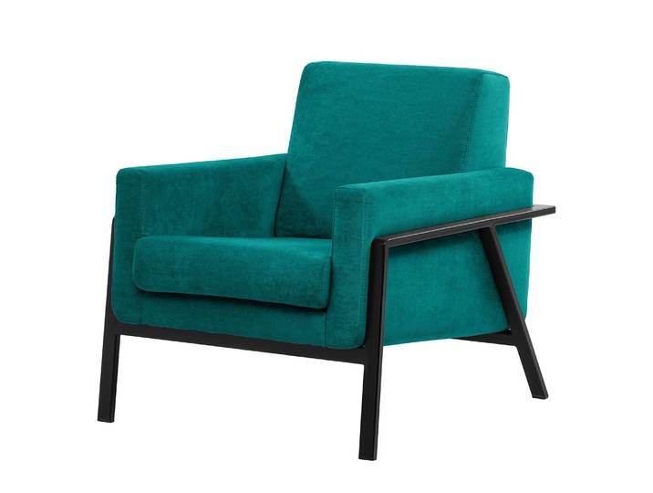 Sessel Hanko I Türkis/Türkis Webstoff Lito 80 x 86 x 85cm