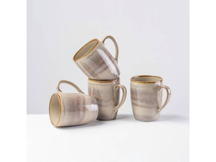 Gipfelstück Kaffeebecher Nebelwald, Beige, Keramik, 275 ml, 11x10.4x8 cm, Geschirr, Tassen, Kaffeebecher