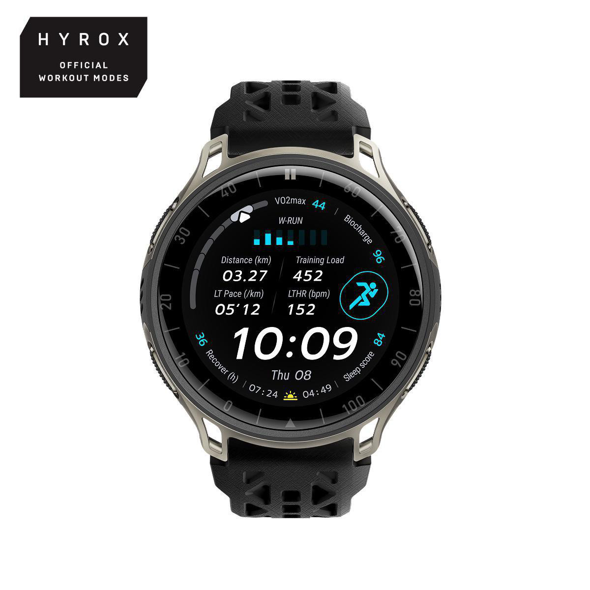 Amazfit Cheetah 2 Pro 48mm GPS Lauf-Smartwatch NFC HYROX Titanium W2563GL1N