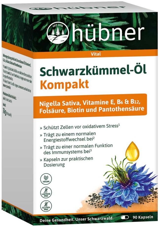 Hübner Naturarzneimittel GmbH Hübner Schwarzkümmel-Öl Kompakt Kapseln 90stk