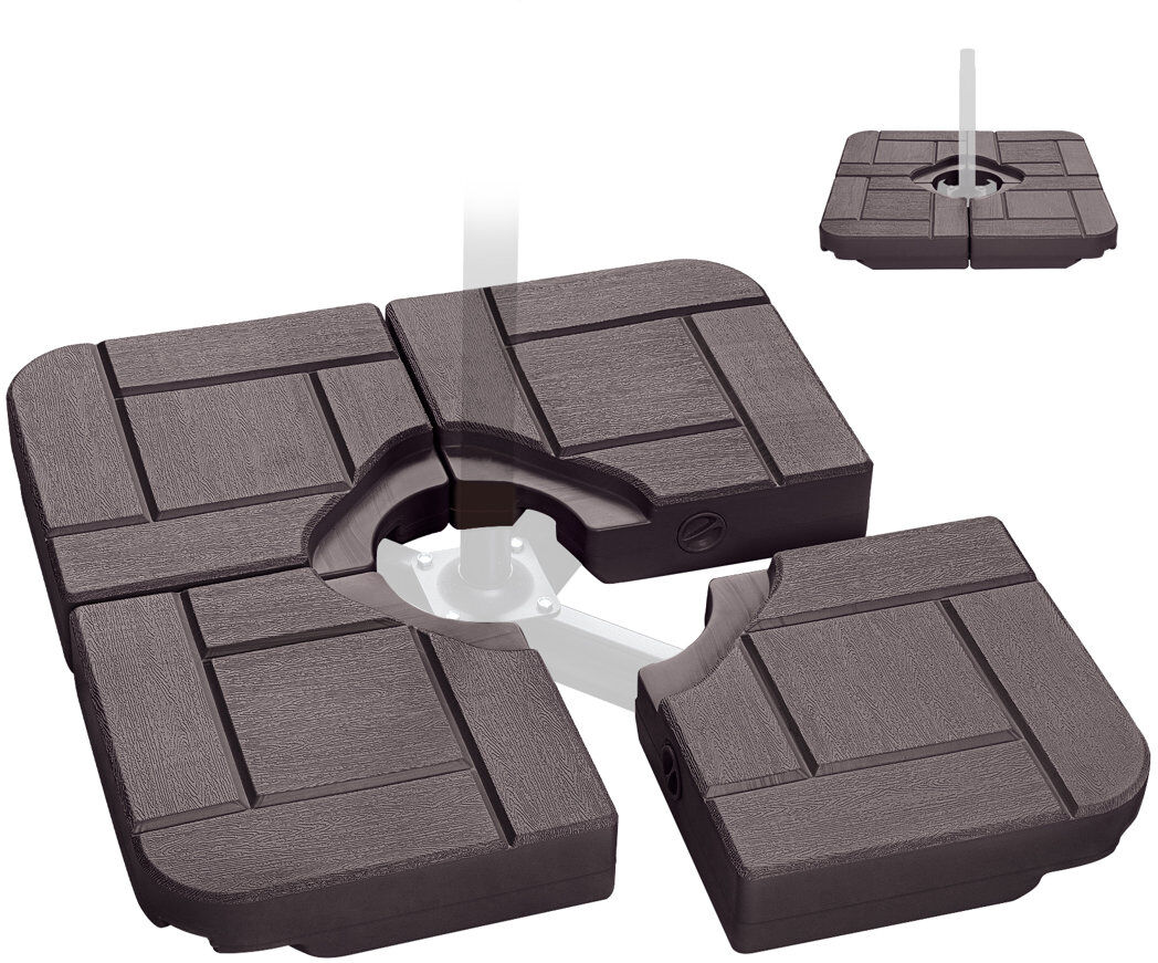 EUFRUITEAM 7.2 kg Plastic Umbrella Base Brown 0.35mm H X 80cm W X 80cm D