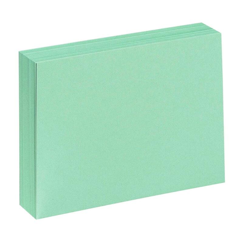 neutral Karteikarten DIN A4 blanko grün 100110259833632