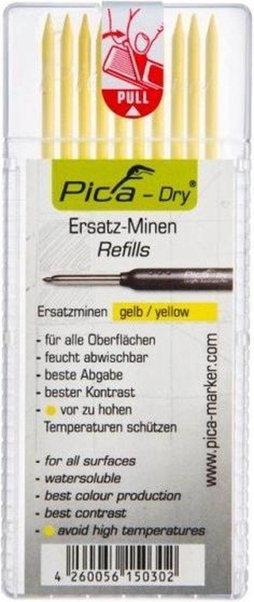 Pica 4032 Dry Navulling Pica Dry 3030 Set van 10 vullingen Geel