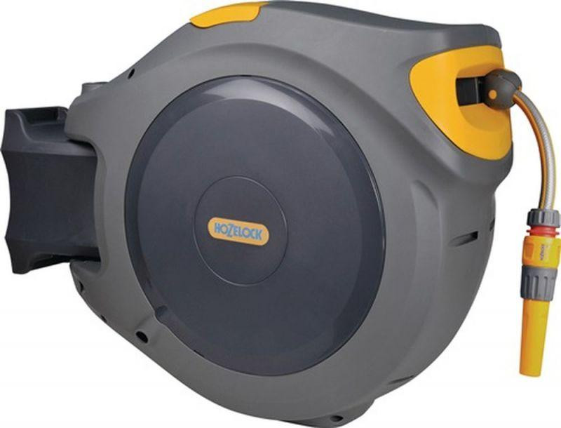 Hozelock Auto Reel 20 Wandhouder voor slangen, grijs, Breedte: 49,2 cm, Diepte: 26 cm