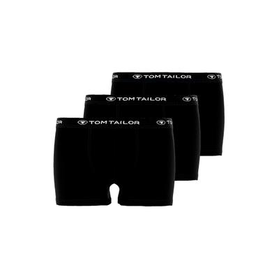 Boxershorts TOM TAILOR "Buffer", Herren, Gr. XXL, Single Jersey, schwarz, Single Jersey, Obermaterial: 95% Baumwolle, 5% Elasthan, unifarben, bequem, Unterhosen, weich, bequem, basic, eng, Logobund, Baumwollmix