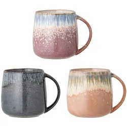 Bloomingville Becher Cloe Multicolor 3er, Ø9.5 x H10cm, rose
