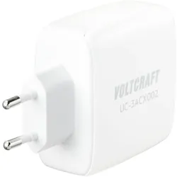 Voltcraft VC-12910570 USB-Ladegerät Steckdose Innenbereich Ausgangsstrom max. 5 A 3 (100 W, 2 Ports), USB Ladegerät, Weiss