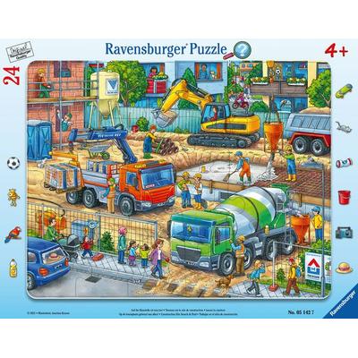Rahmenpuzzle Ravensburger Auf der Baustelle ist was los! 24 Teile