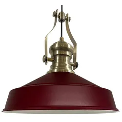 Bamyum Pendellampe Vintage, Neo-Asletl Lampe Kastanienbraun Groß Lampe