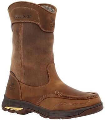 "Georgia Boot ATHENS SuperLyte 11"" Wellington Work Boot - Mens 10.5 Brown Boot W"