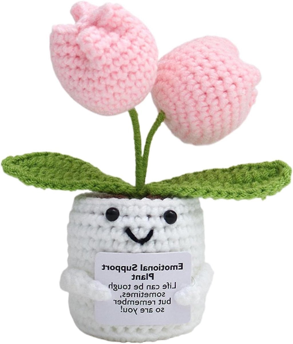 Haakwerk Bloem Doll Positieve Plant Decoratie Veelkleurig 13 cm