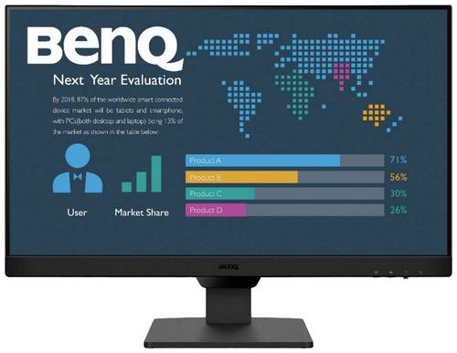 BenQ BL2490 LCD-Monitor EEK E (A - G) 60.5 cm (23.8 Zoll) 1920 x 1080 Pixel 16:9 5 ms DisplayPort, HDMI, Kopfhörer (3.5 mm Klinke) IPS LCD