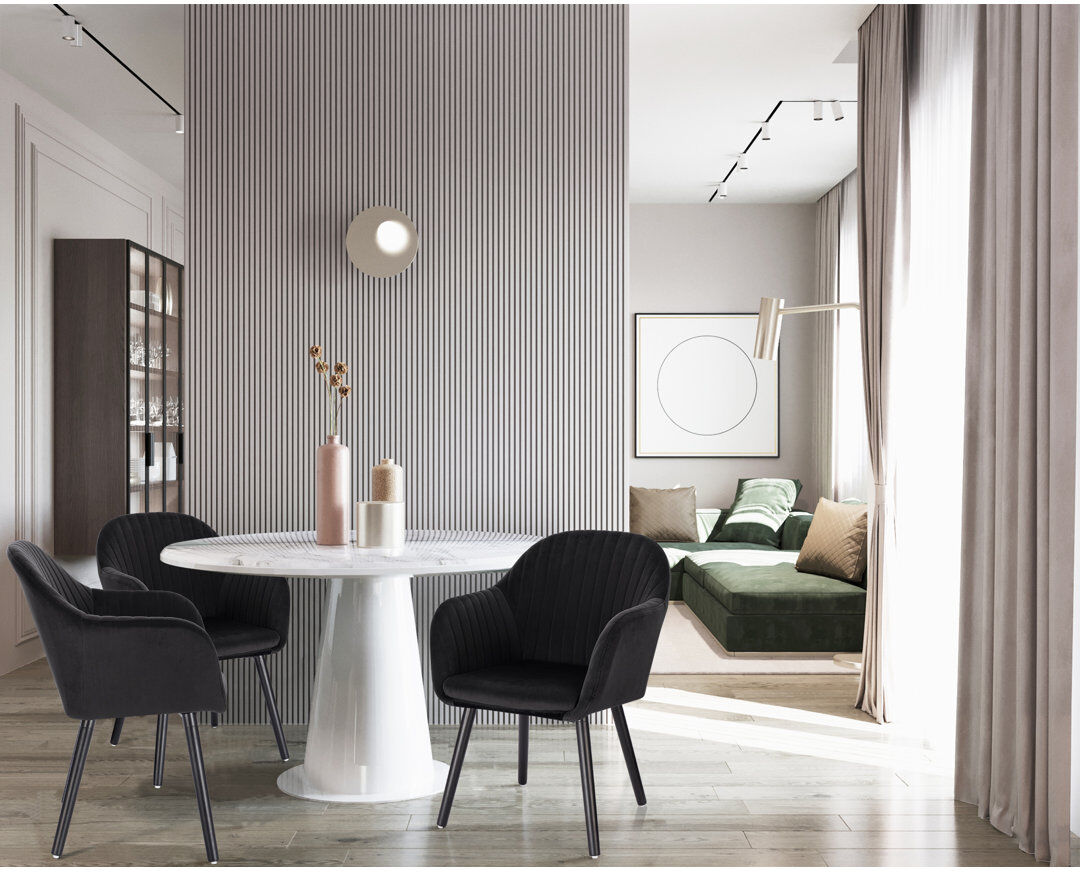 Fairmont Park Deana Upholstered Dining Chair Black 81cm H X 50cm W