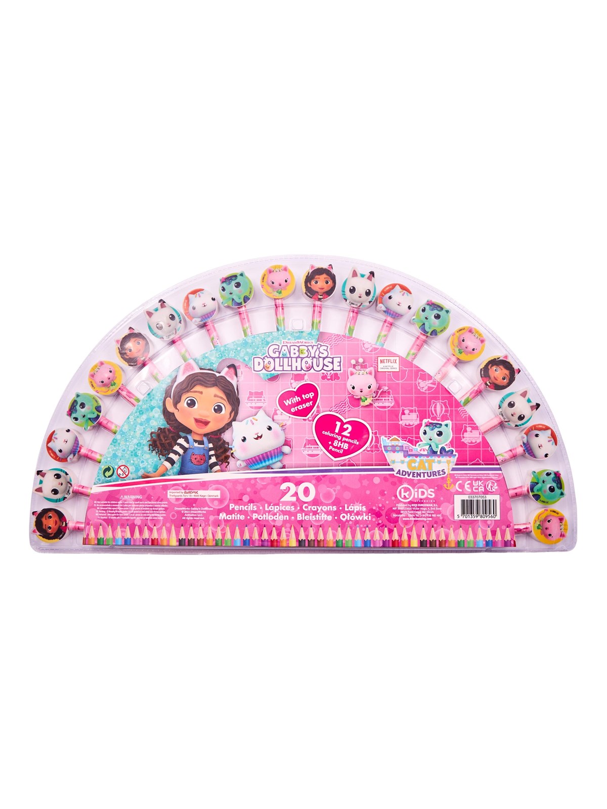 Euromic GABBY'S DOLLHOUSE 20-pack pencil & color pencil s