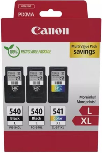 Canon PG-540L + PG540L + CL 541XL multipack - Noir + 3 couleurs - Cartouche d'encre - Multipack Noir + 3 couleurs