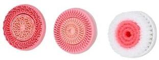 Useful Little Things 3 In 1 Electric Facial Cleansing Brush And Sonic Face Massager Set 3pcs Pink Brush