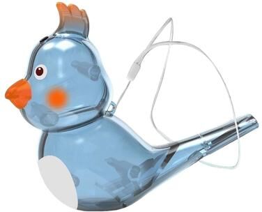 Friendly Fresh Finds Water Bird Whistle With Lanyard Interactive Musical Instrument Toy & Sensory Early Learning Gift For Kids blue