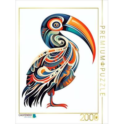 CALVENDO Puzzle Pelikan im Tattoo Design | 2000 Teile Lege-Größe 90x67cm Foto-Puzzle für glückliche Stunden