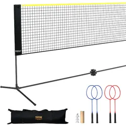 VEVOR 606cm Badminton Netz Set Outdoor Volleyball Pickleball Tennis Netz Tragbar