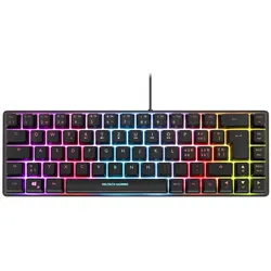 DELTACO DK240 Gaming Mini-Tastatur - QWERTZ Deutsch - Schwarz/Halbtransparent