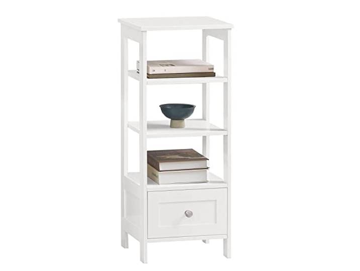 SoBuy Badezimmerschrank mit 3 Regalen und Schublade 30x28x74 cm Badezimmers