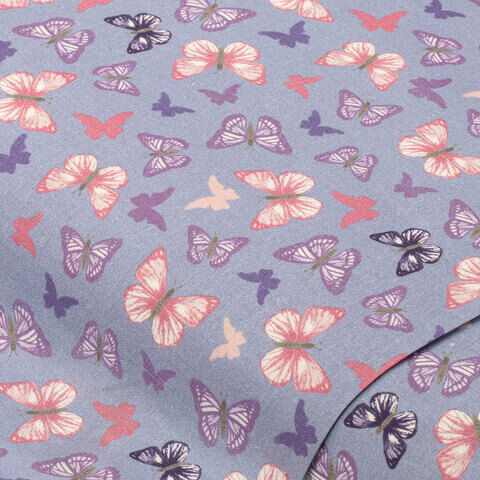 Baumwollstoff Schmetterlinge "Sina", lila-color