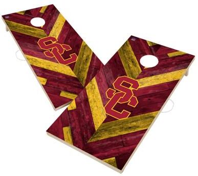 Skip's Garage Southern California Trojans USC Cornhole Board Set