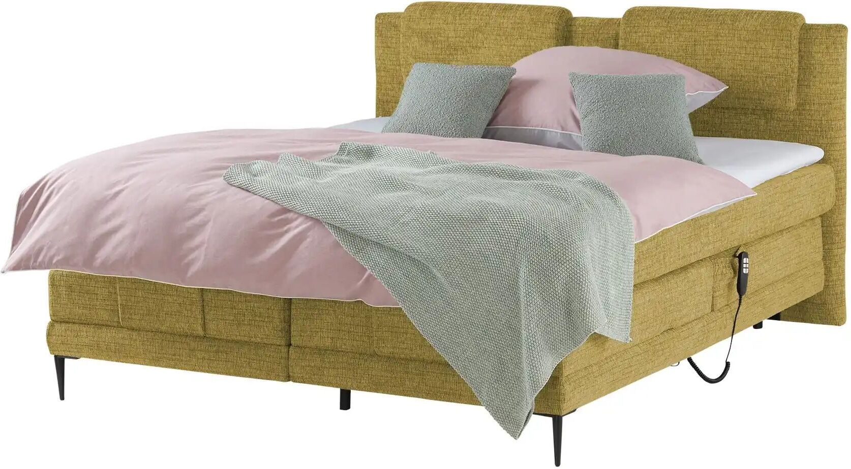 switch Motor-Boxspringbett  Wave ¦ gelb ¦ Maße (cm): B: 170 H: 111