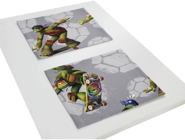 Platzset WIRTH Turtles Gr. 1, grau, B:40cm L:30cm, Obermaterial: 100% Polyester, Platzsets, Platzset, Nickelodeon